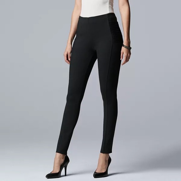 simply vera wang skinny mid rise pants